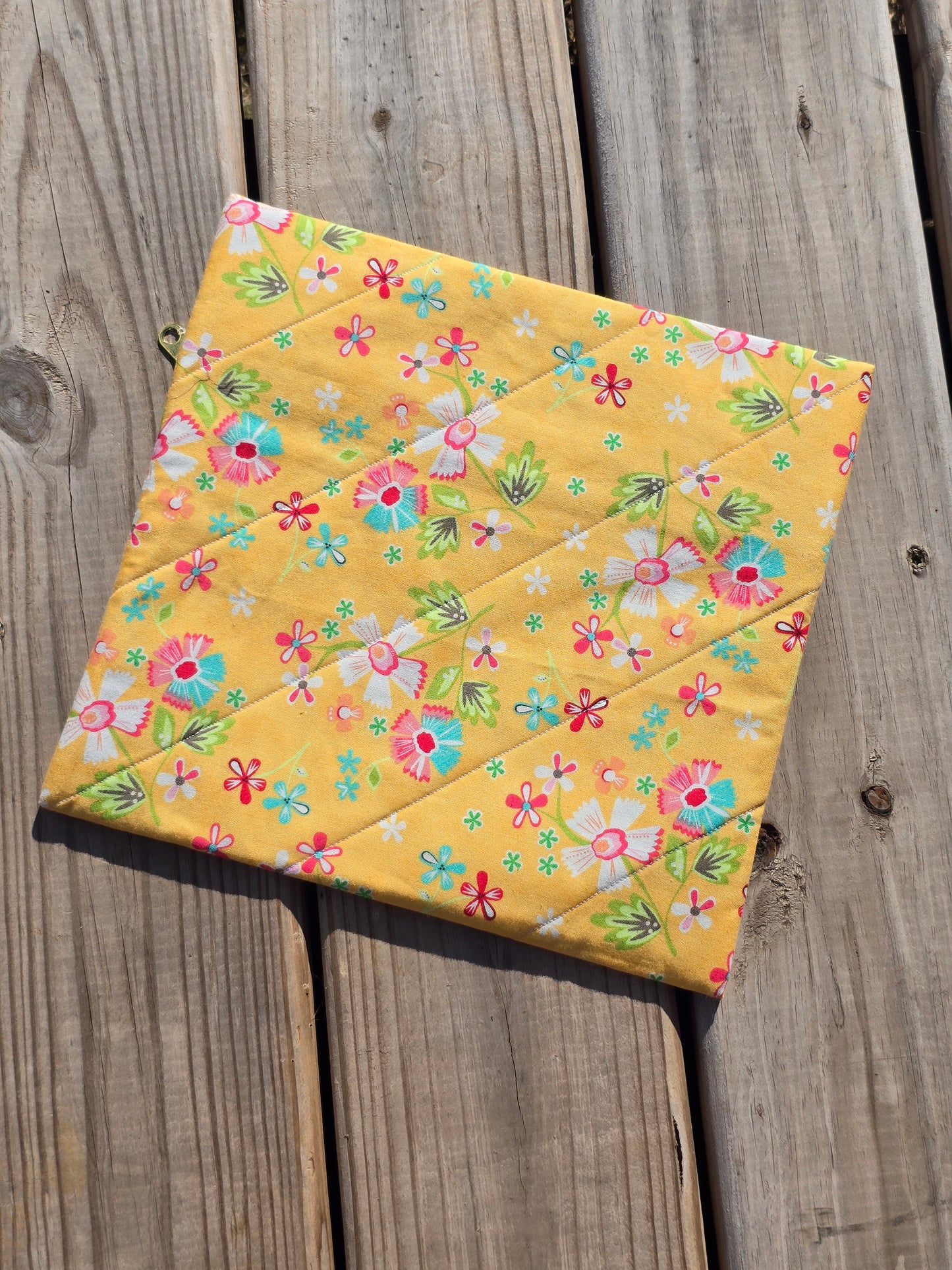 K Heinz Designz - Cloth Project Bag - Yellow Floral