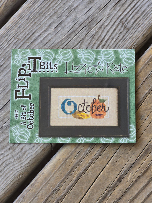 Lizzie Kate - Flip it Bits - A Bit of October #F67 - Cross Stitch Pattern