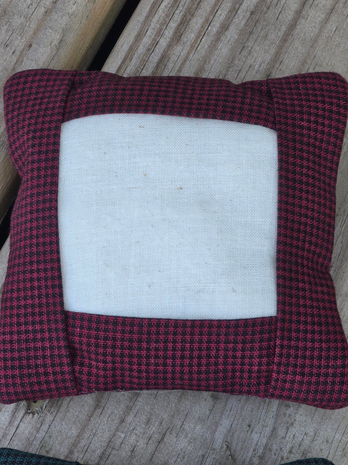 Tiny Tuck Pillow - Burgundy or Green Pillow Blank - Home Decor
