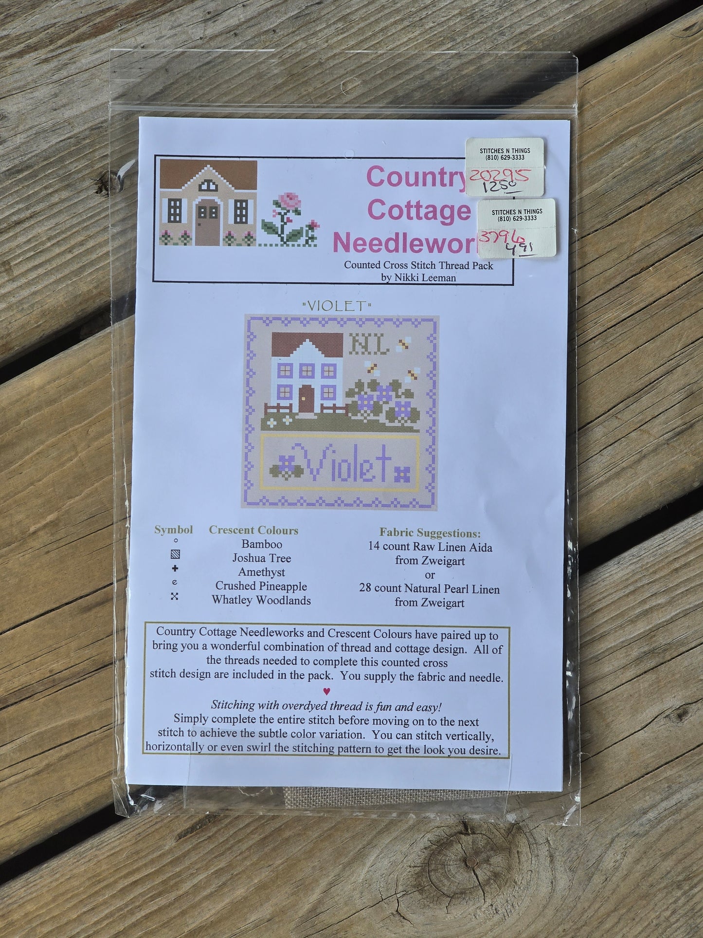 Country Cottage Needleworks - Violet - Cross Stitch Kit