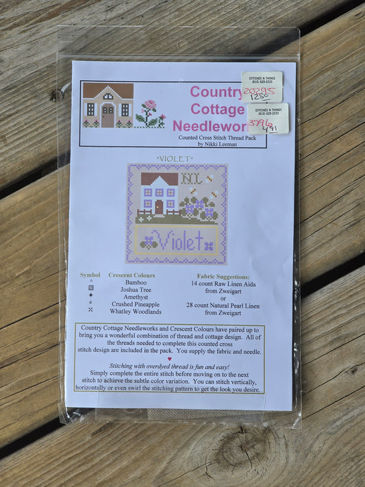 Country Cottage Needleworks - Violet - Cross Stitch Kit