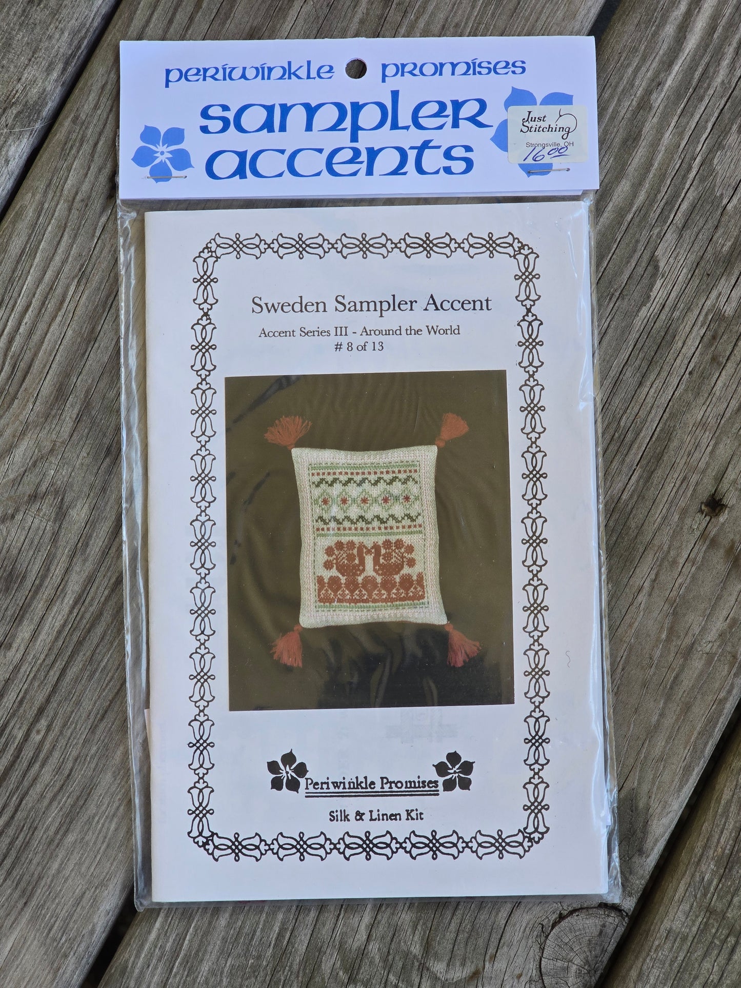Periwinkle Promises - Sweden Sampler Accent - Sampler Accents - Cross Stitch Kit