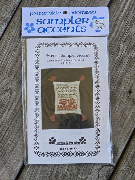 Periwinkle Promises - Sweden Sampler Accent - Sampler Accents - Cross Stitch Kit
