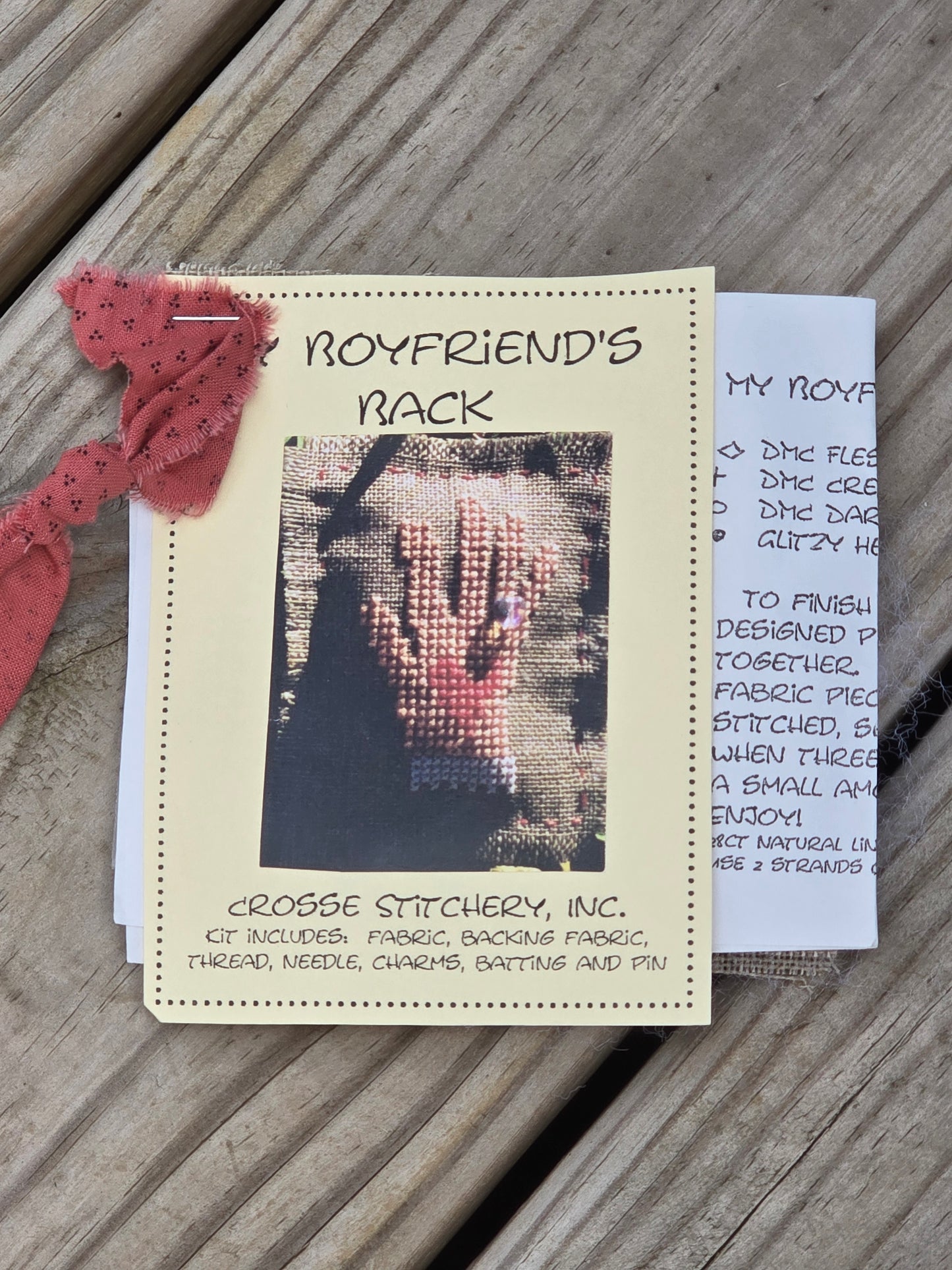 Crosse Stitchery, Inc. - My Boyfriend's Back - Cross Stitch Kit