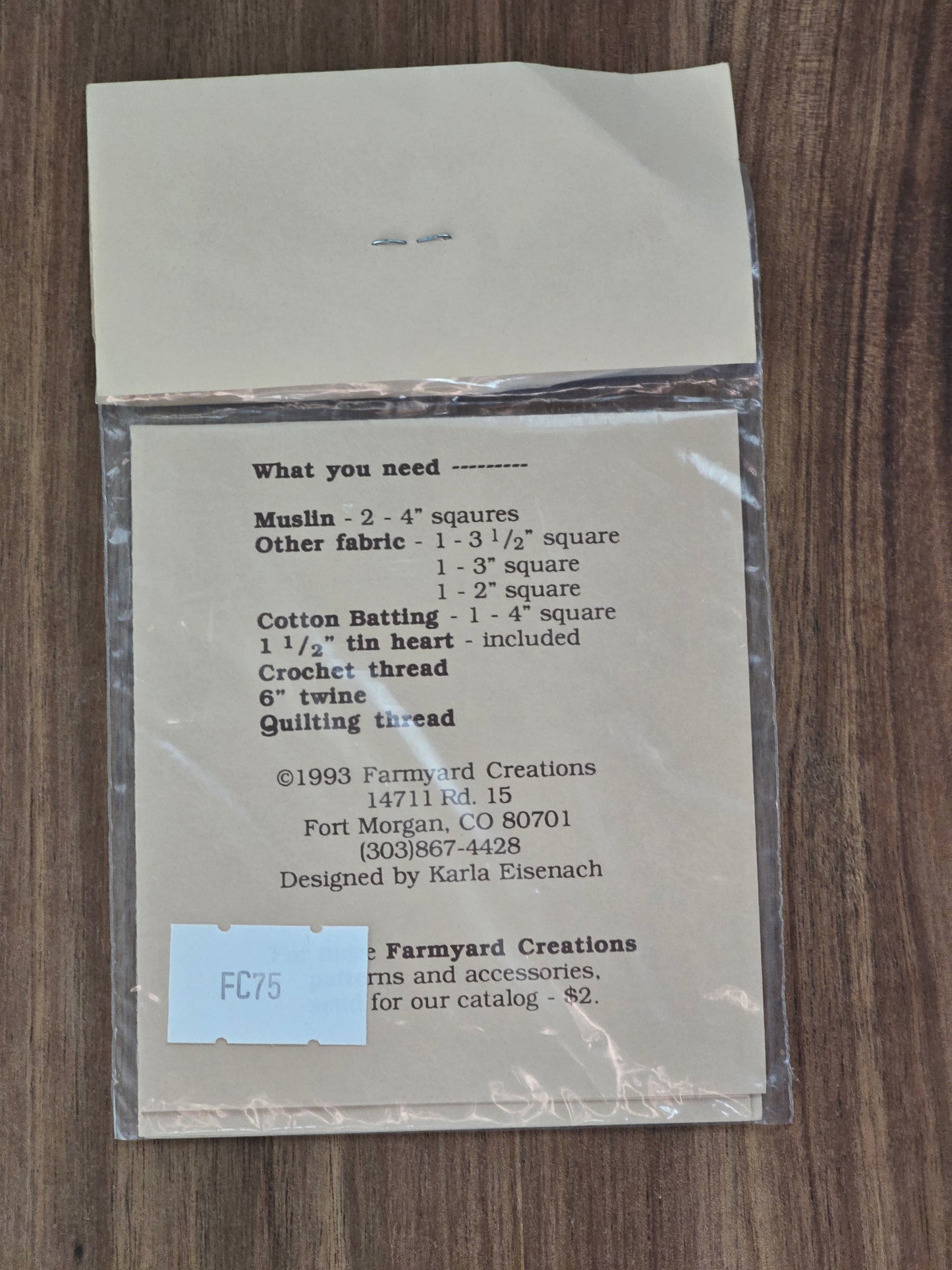 Farmyard Creations - Homespun Heart - Quilt Pattern