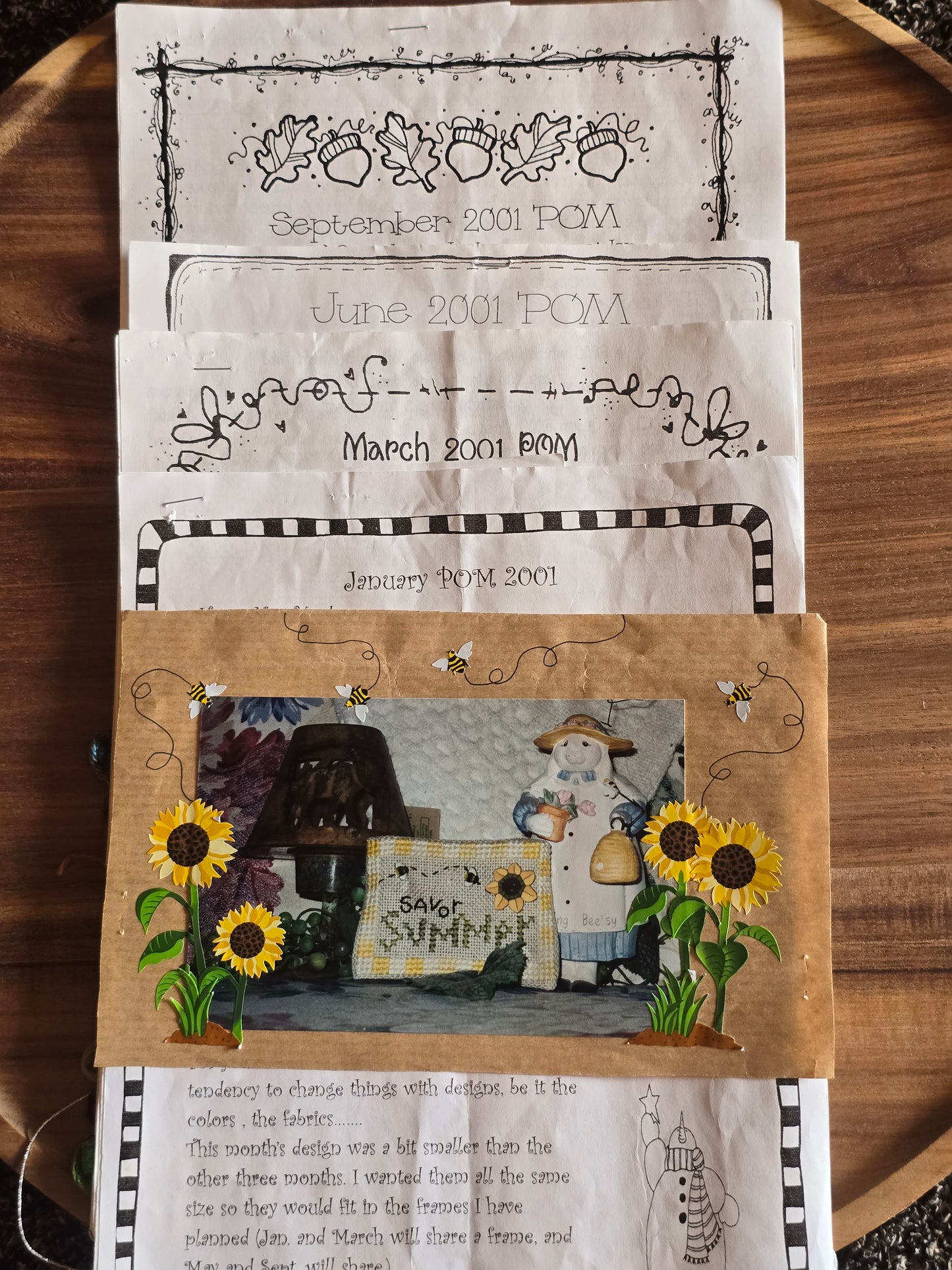 Trail Creek Farm - Winter, Summer and Autumn - Completed Cross Stitch