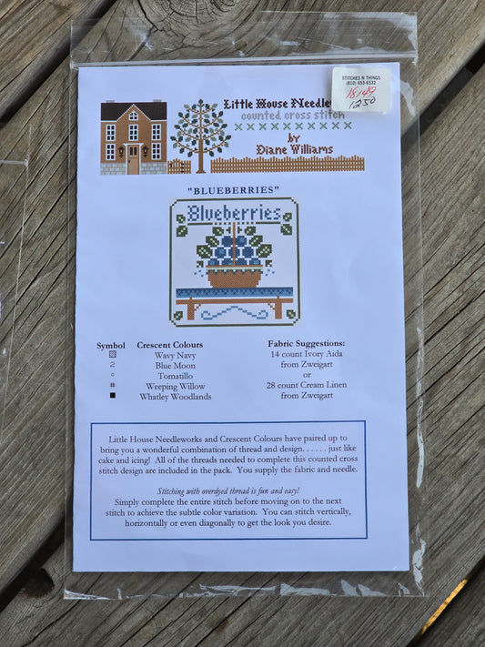 Little House Needleworks - Blueberries - Cross Stitch Pattern