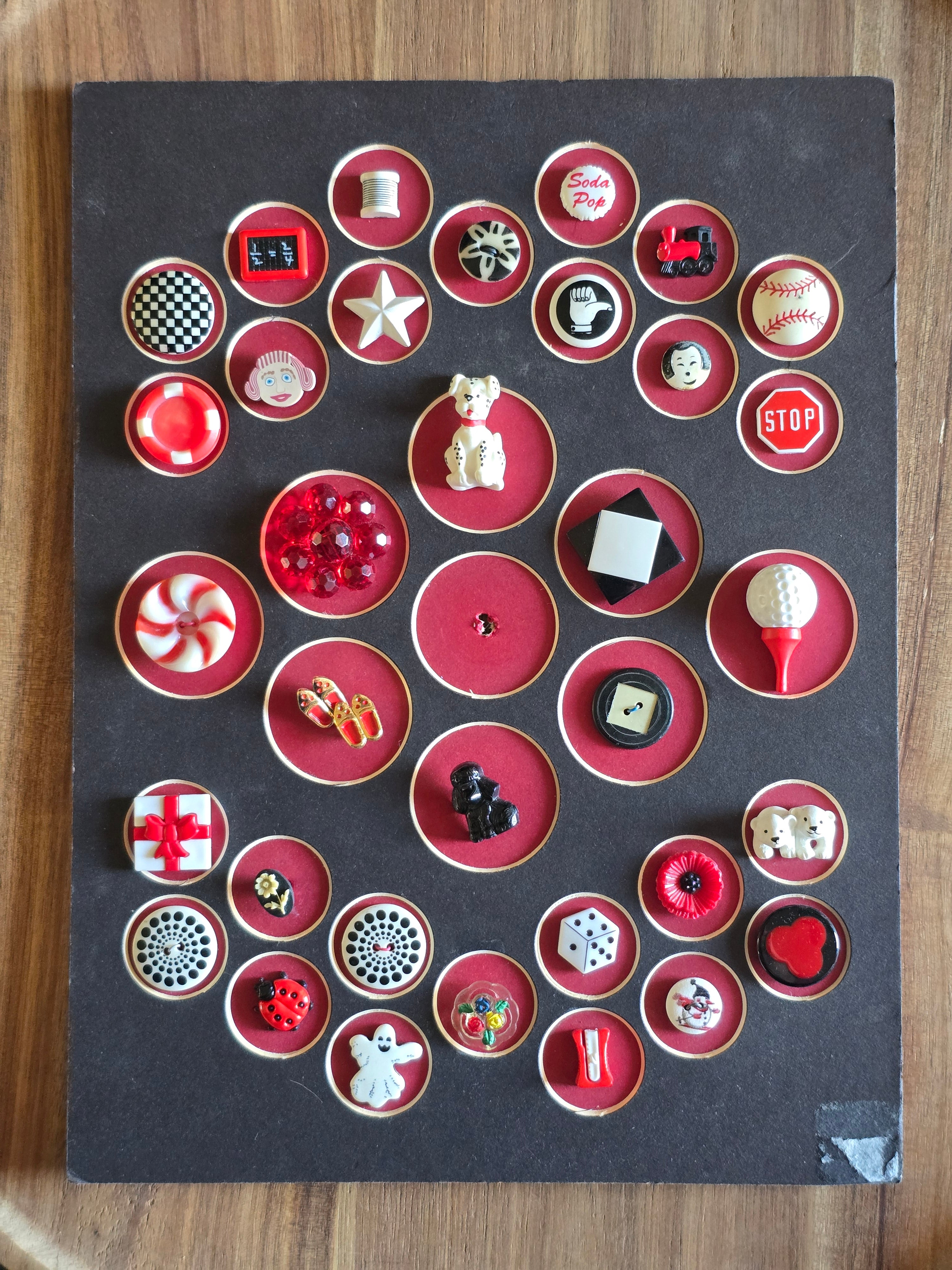 Button Display Card with 35 Buttons – GATHER 'N STITCH LLC