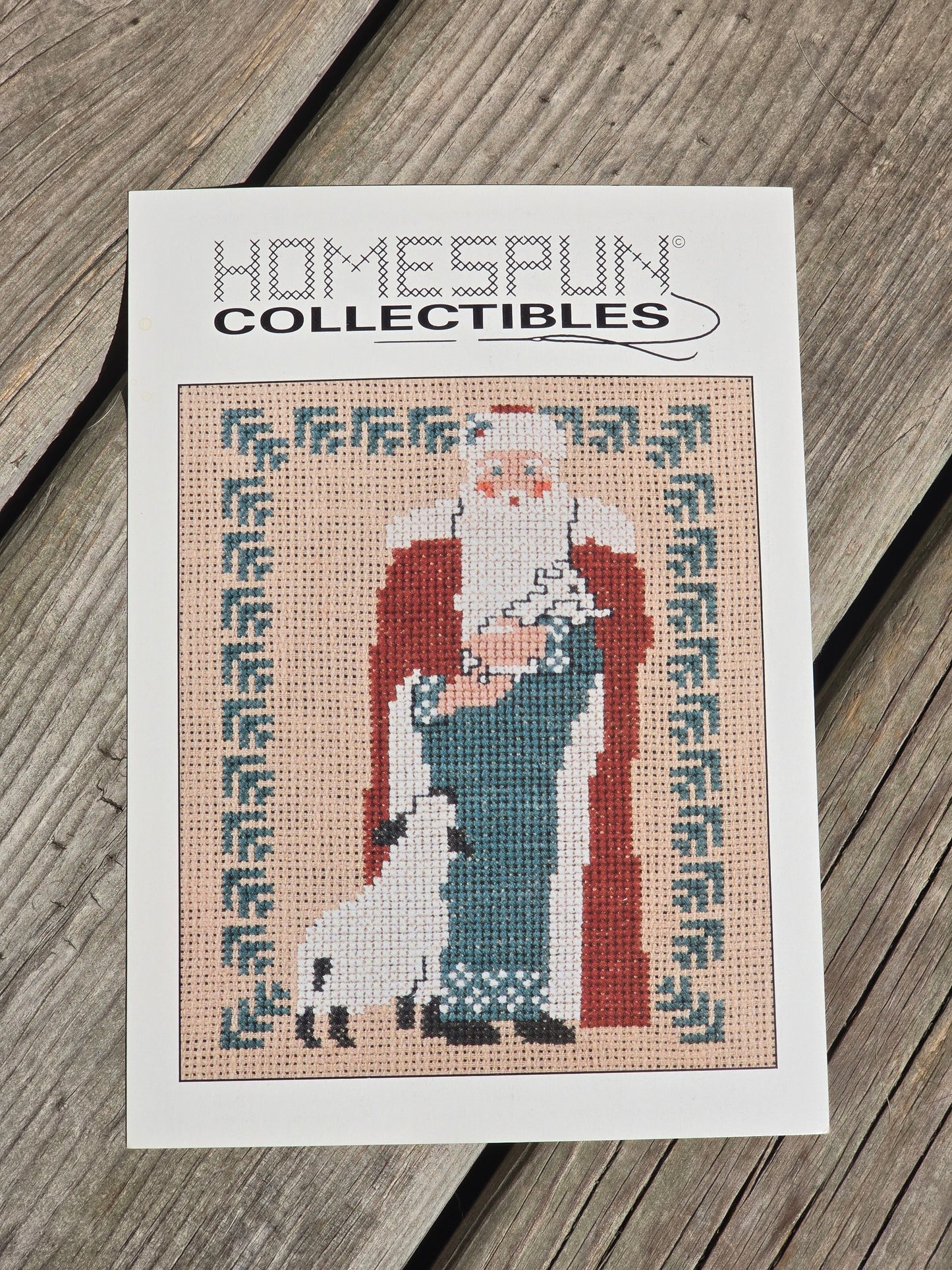 Homespun Collectibles - Santa with Sheep - #27 - Cross Stitch Pattern