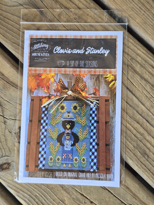 Stitching with the Housewives - A Sip of the Seasons - Clovis and Stanley - Cross Stitch Pattern