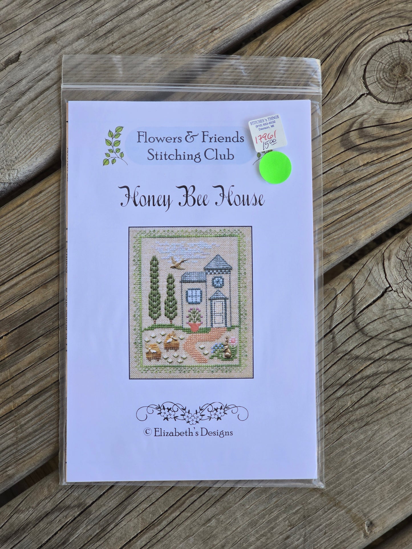 Elizabeth's Designs - Flowers & Friends Stitching Club - Honey Bee House - Cross Stitch Kit