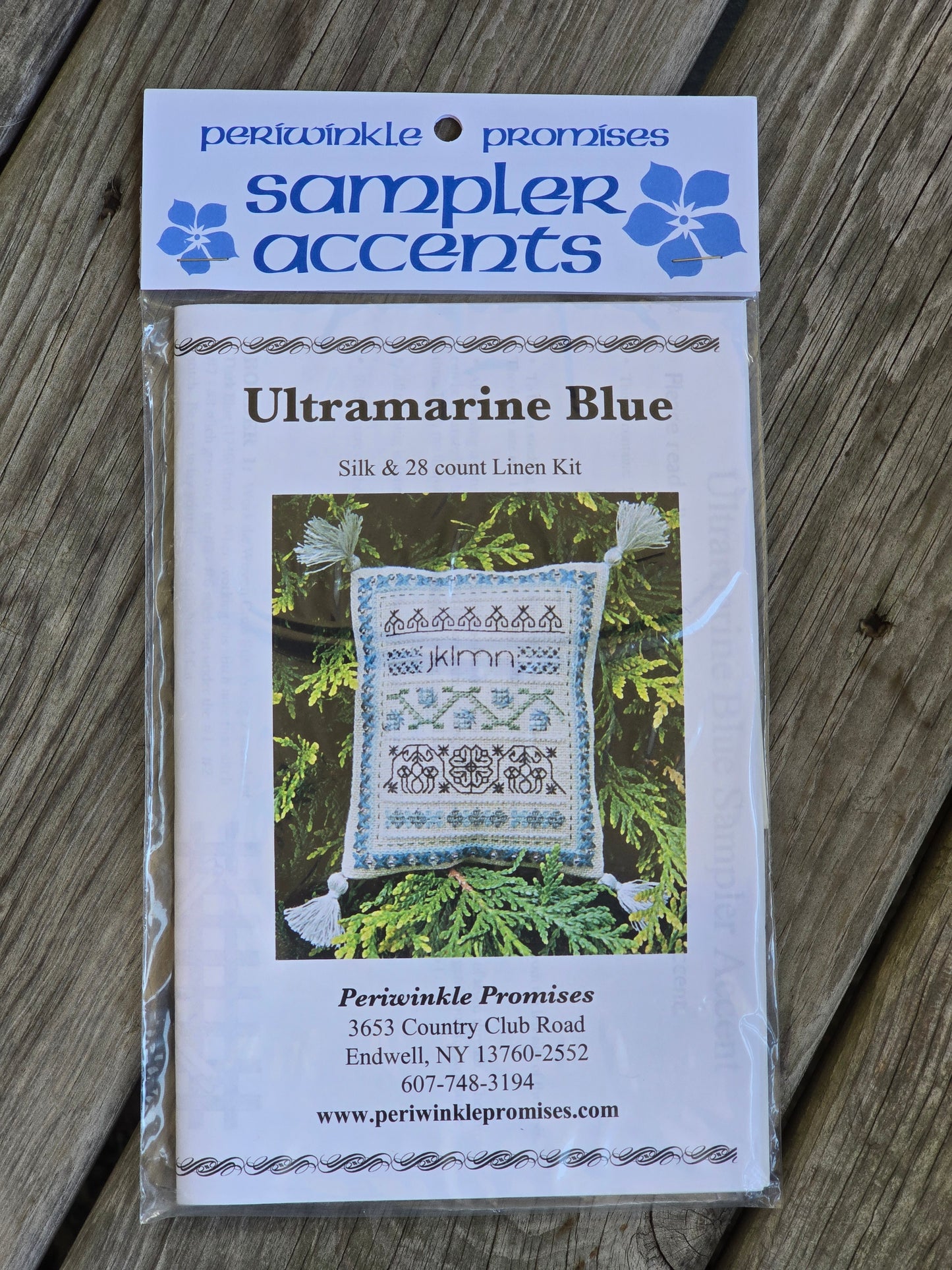 Periwinkle Promises - Ultramarine Blue - Sampler Accents - Cross Stitch Kit