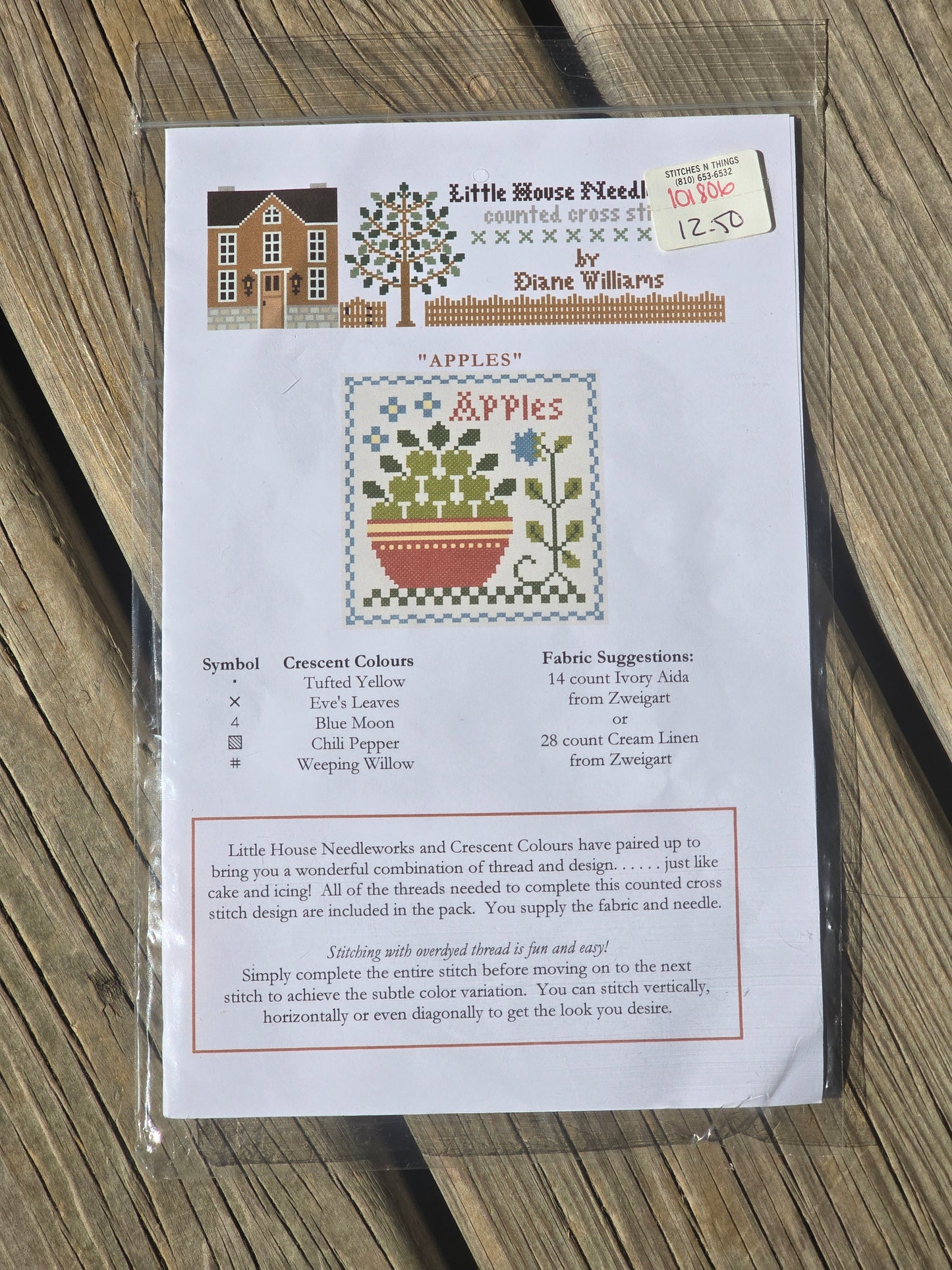 Little House Needleworks - Apples - Cross Stitch Pattern