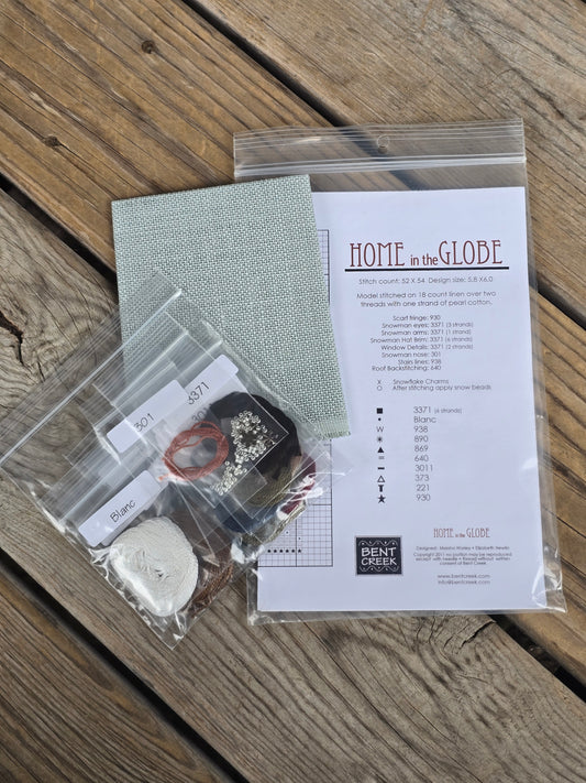 Bent Creek - Home in the Globe - Cross Stitch Kit