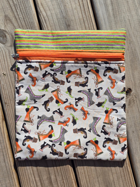 K Heinz Designz - Cloth Project Bag - Witches Boots