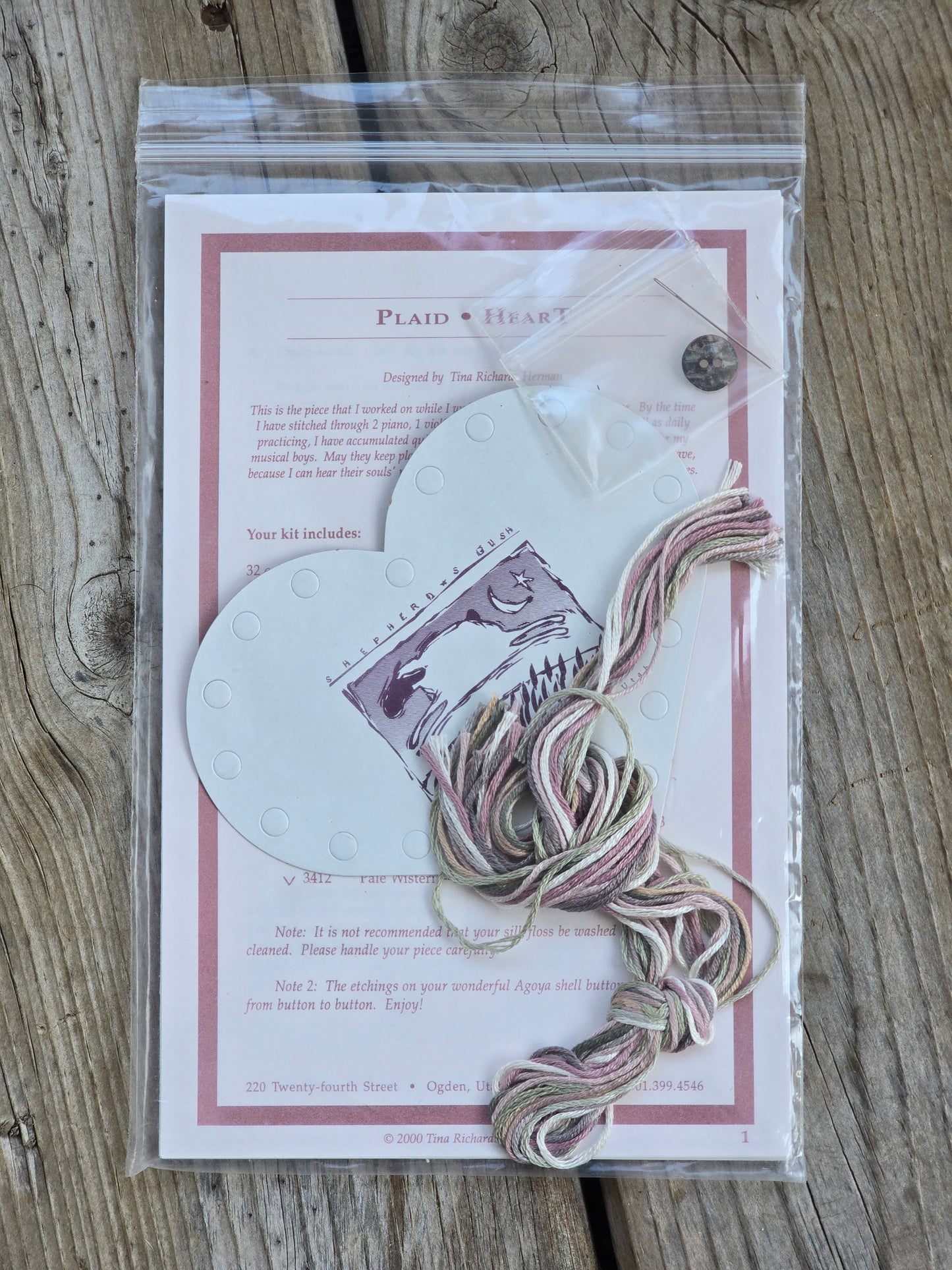 Shepherd's Bush - Plaid Heart - Cross Stitch Kit