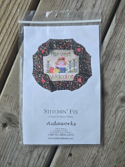 Aidaworks - Stitchin' Fix -  Harvest Welcome - October 2002 - Cross Stitch Kit