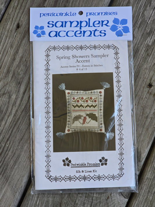 Periwinkle Promises - Spring Showers Sampler Accent - Sampler Accents - Cross Stitch Kit
