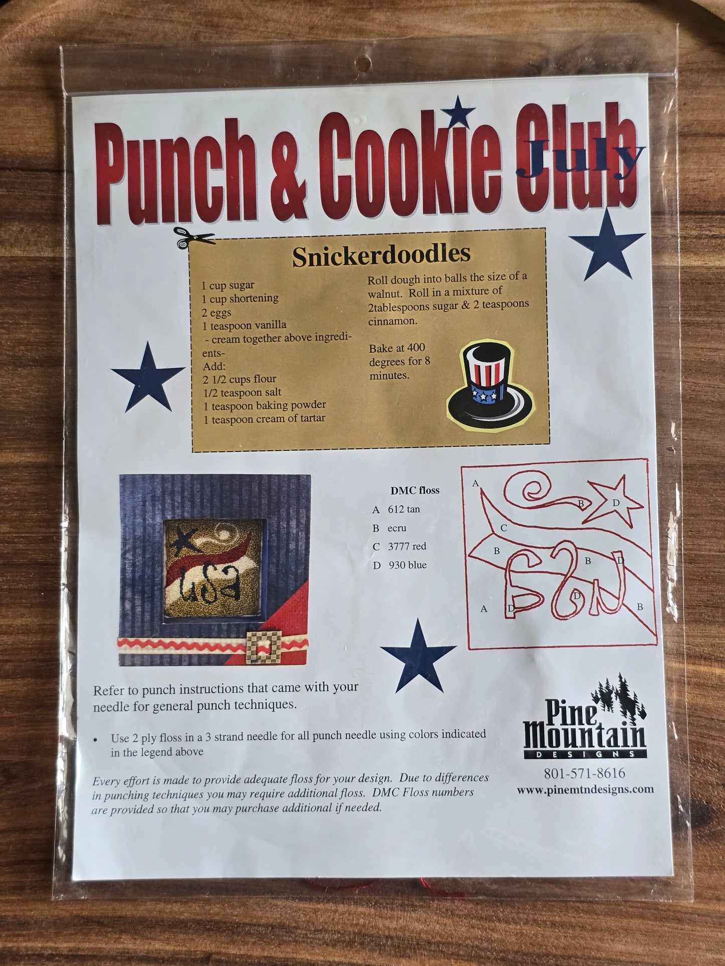 Pine Mountain Designs - Punch & Cookie Club - Snickerdoodles - USA - Punch Needle