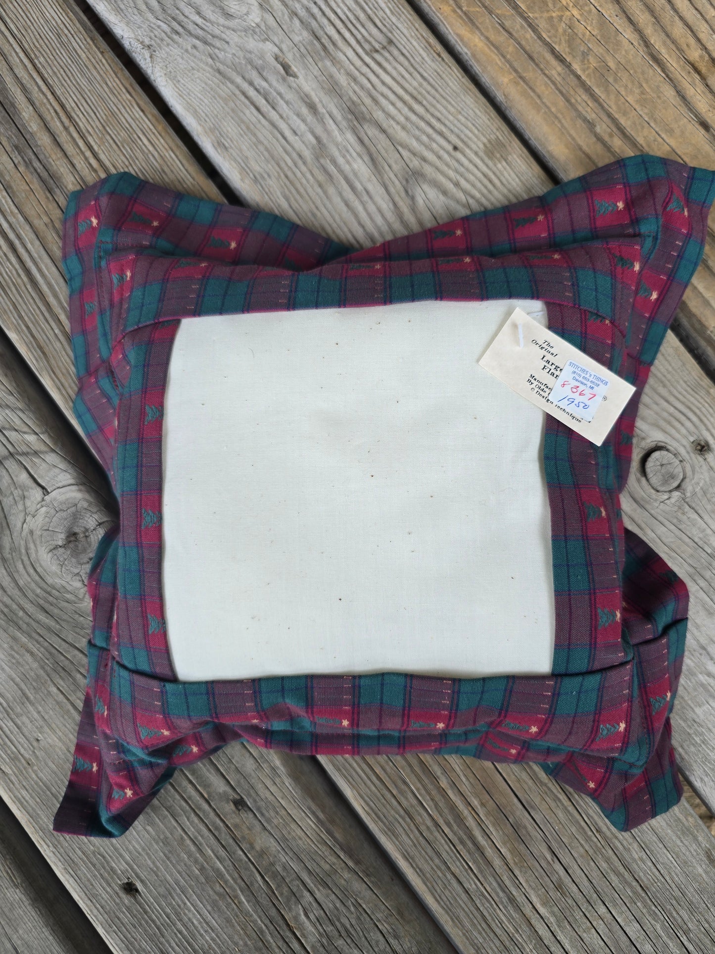 The Original Tuckable Flang Pillow - Plaid Christmas Pillow Blanks