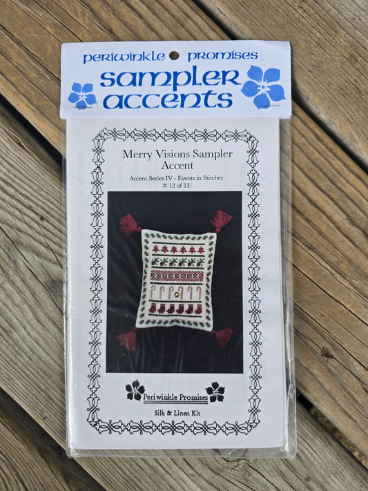 Periwinkle Promises - Sampler Accents - Merry Visions Sampler Accent - Cross Stitch Kit
