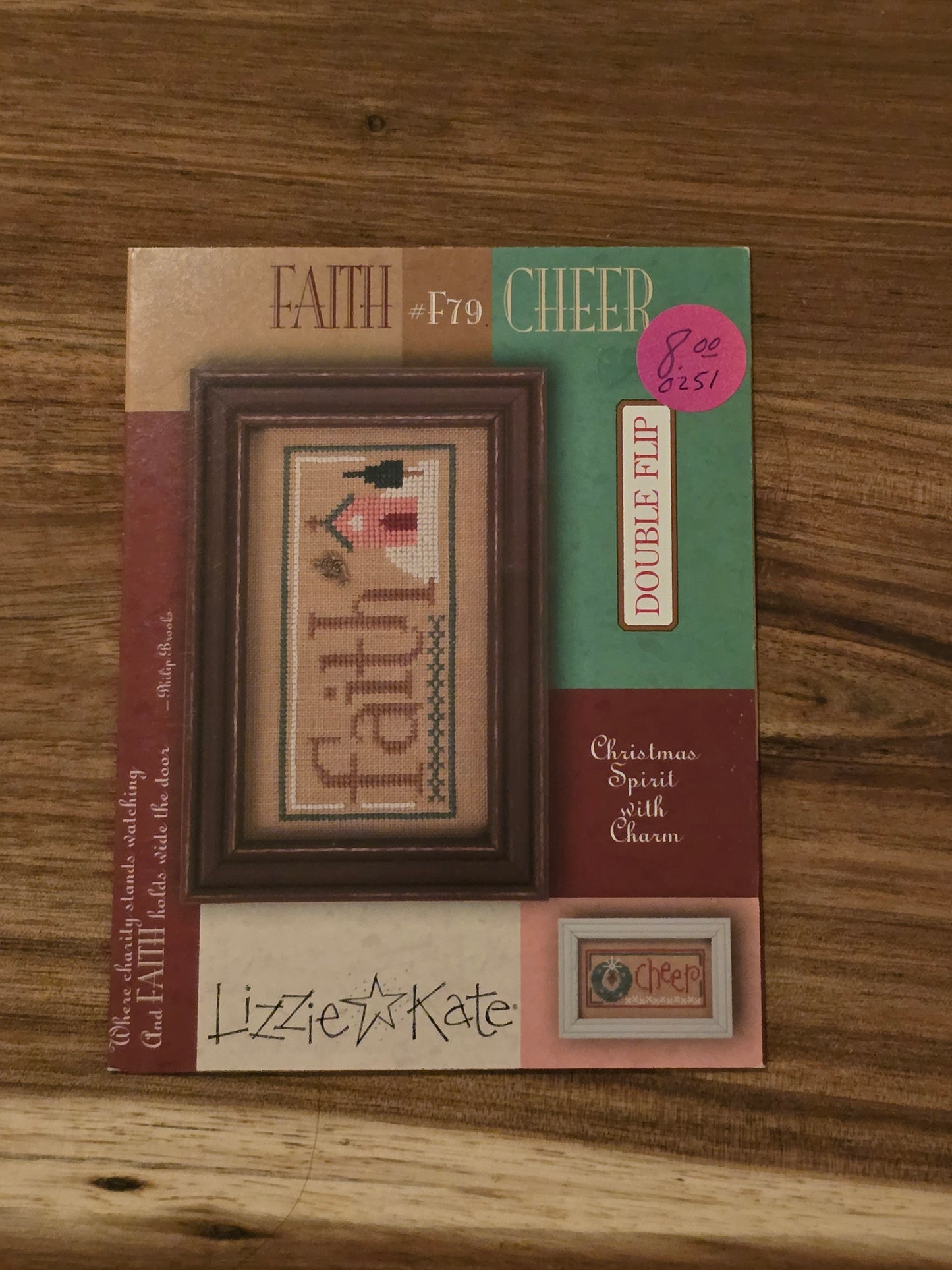 Lizzie Kate - Double Flip - Faith Cheer - #F79 - Cross Stitch Pattern