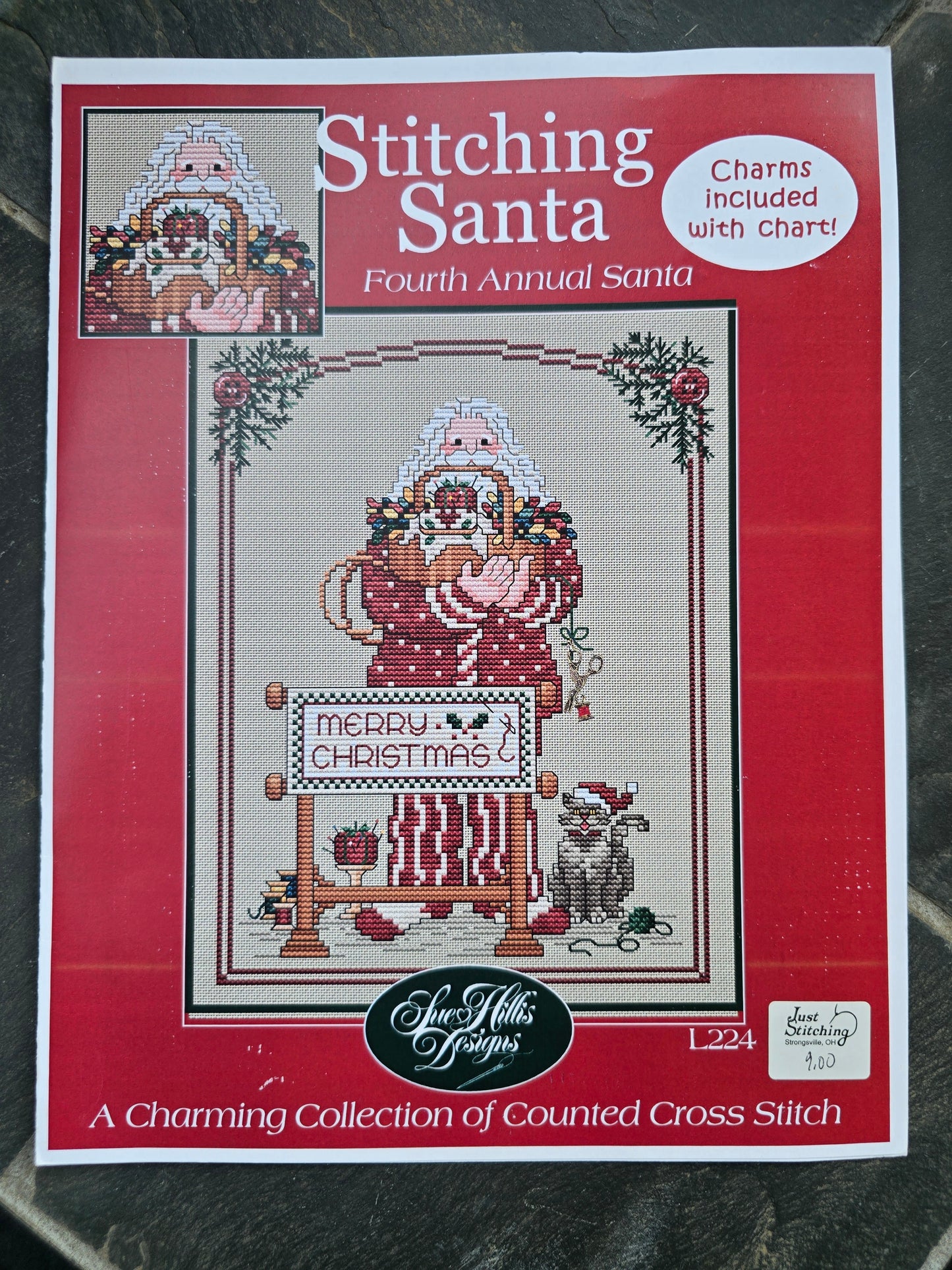 Sue Hillis Designs - Annual Santa - Cross Stitch Patterns with Charms
