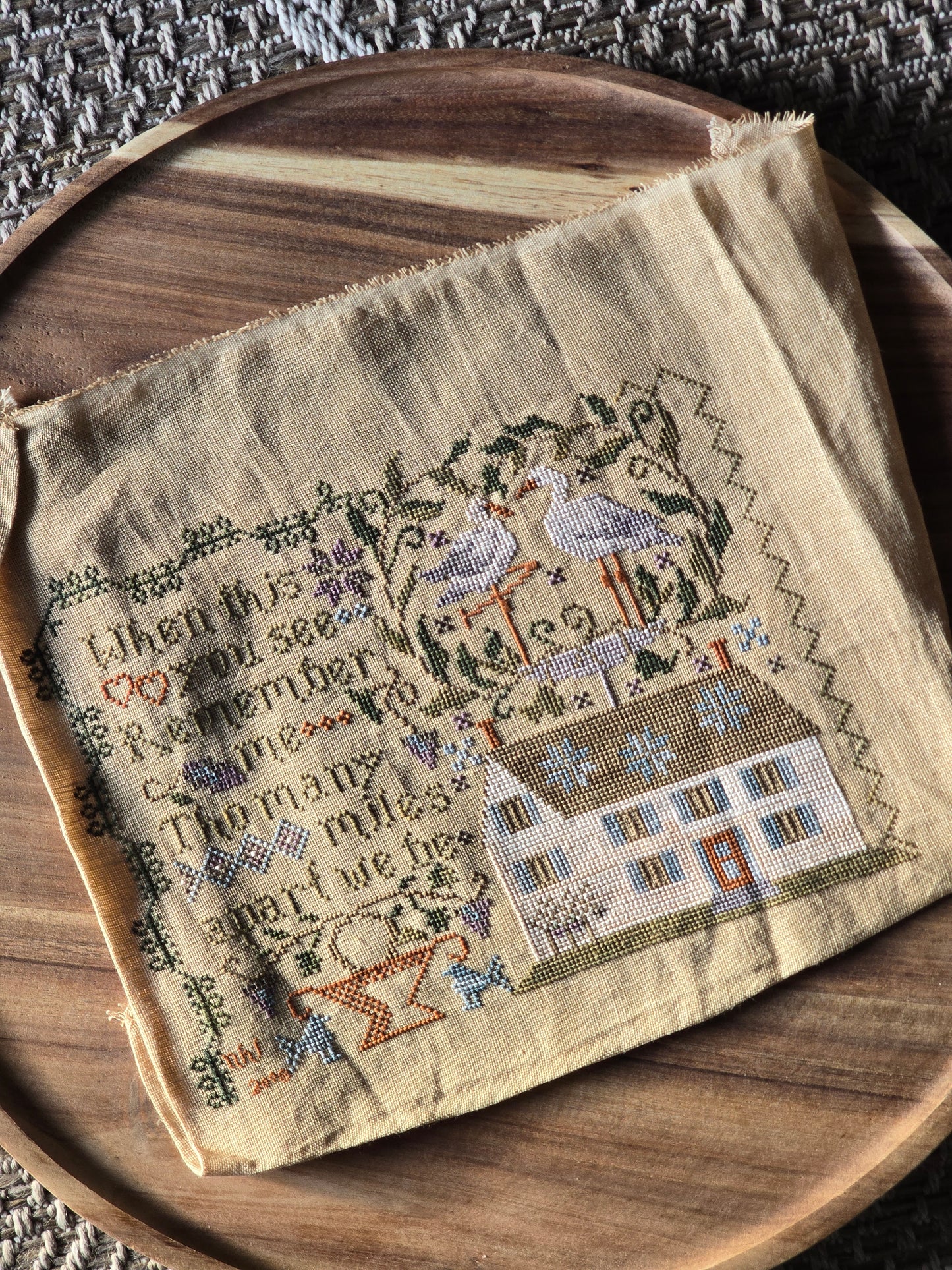 Blackbird Designs - Blessings & Kind Wishes - Completed Cross Stitch