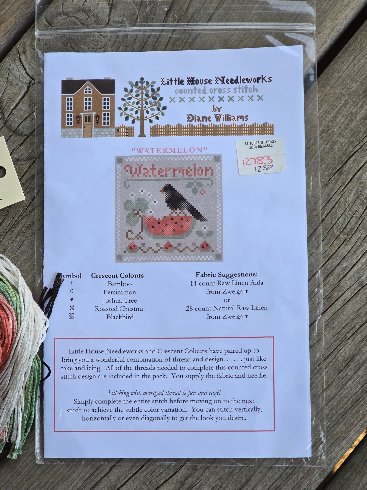 Little House Needleworks - Watermelon - Cross Stitch Pattern