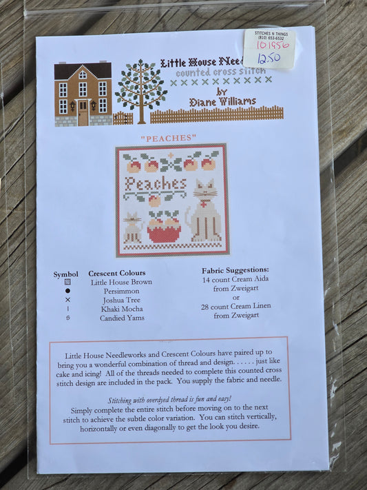 Little House Needleworks - Peaches - Cross Stitch Pattern