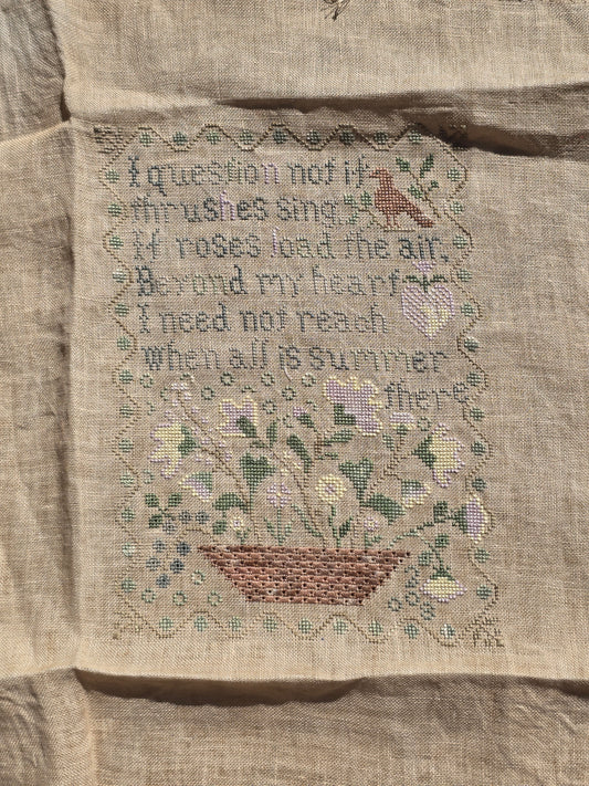 Blackbird Designs - Beyond My Heart - Completed Cross Stitch