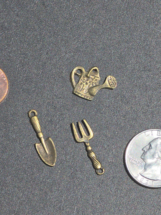 Set of Three Gardening Charms - Notions - Charms