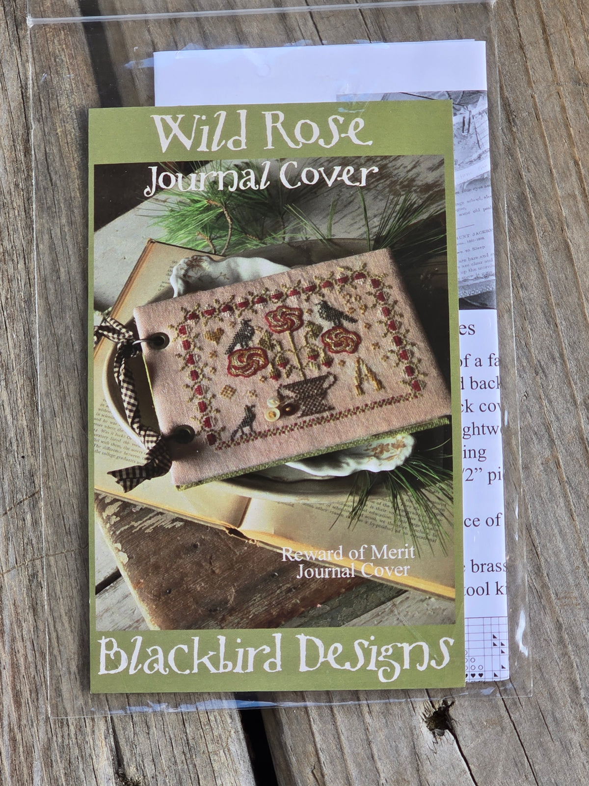 Blackbird Designs - Wild Rose Journal Cover - Reward of Merit Journal Cover - Cross Stitch Pattern