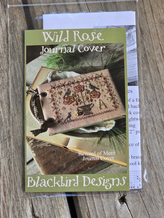 Blackbird Designs - Wild Rose Journal Cover - Reward of Merit Journal Cover - Cross Stitch Pattern