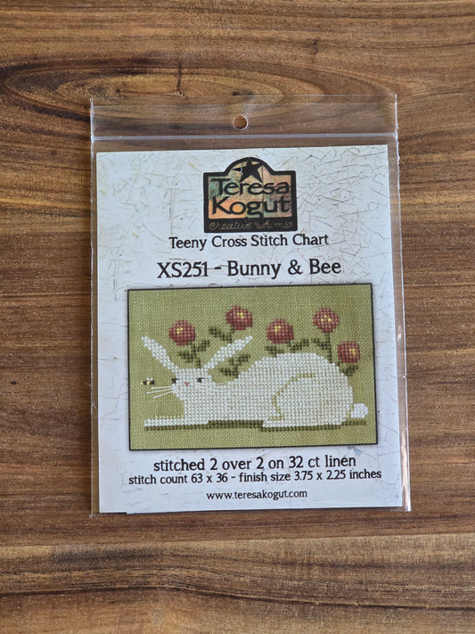 Teresa Kogut - Teeny Cross Stitch Chart - Bunny & Bee - Cross Stitch Pattern