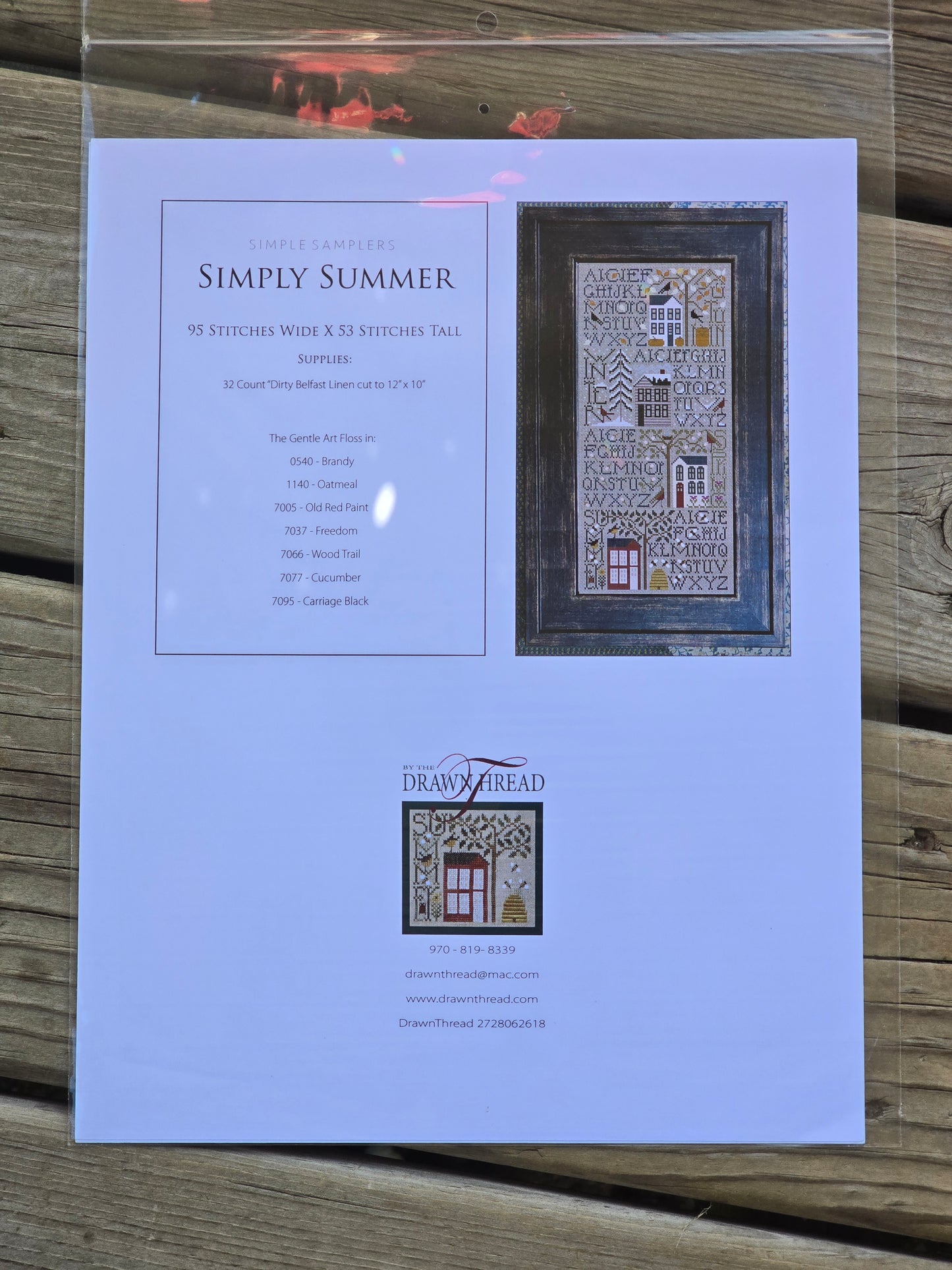 The Drawn Thread - Simple Samplers - Simply Summer - Cross Stitch Pattern