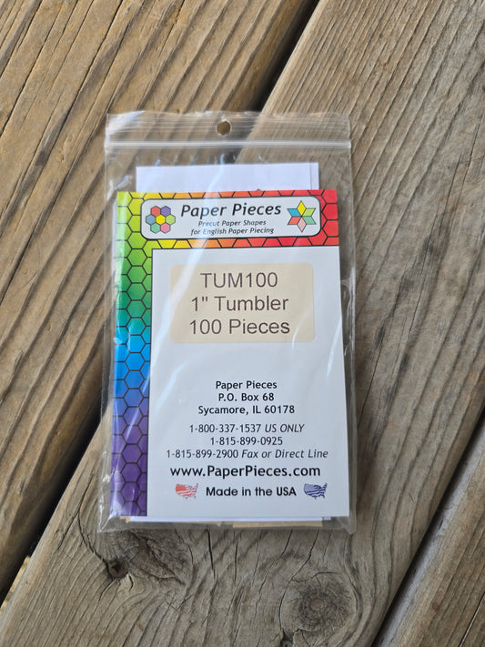 Paper Pieces - 1" Tumbler - 100 Pieces
