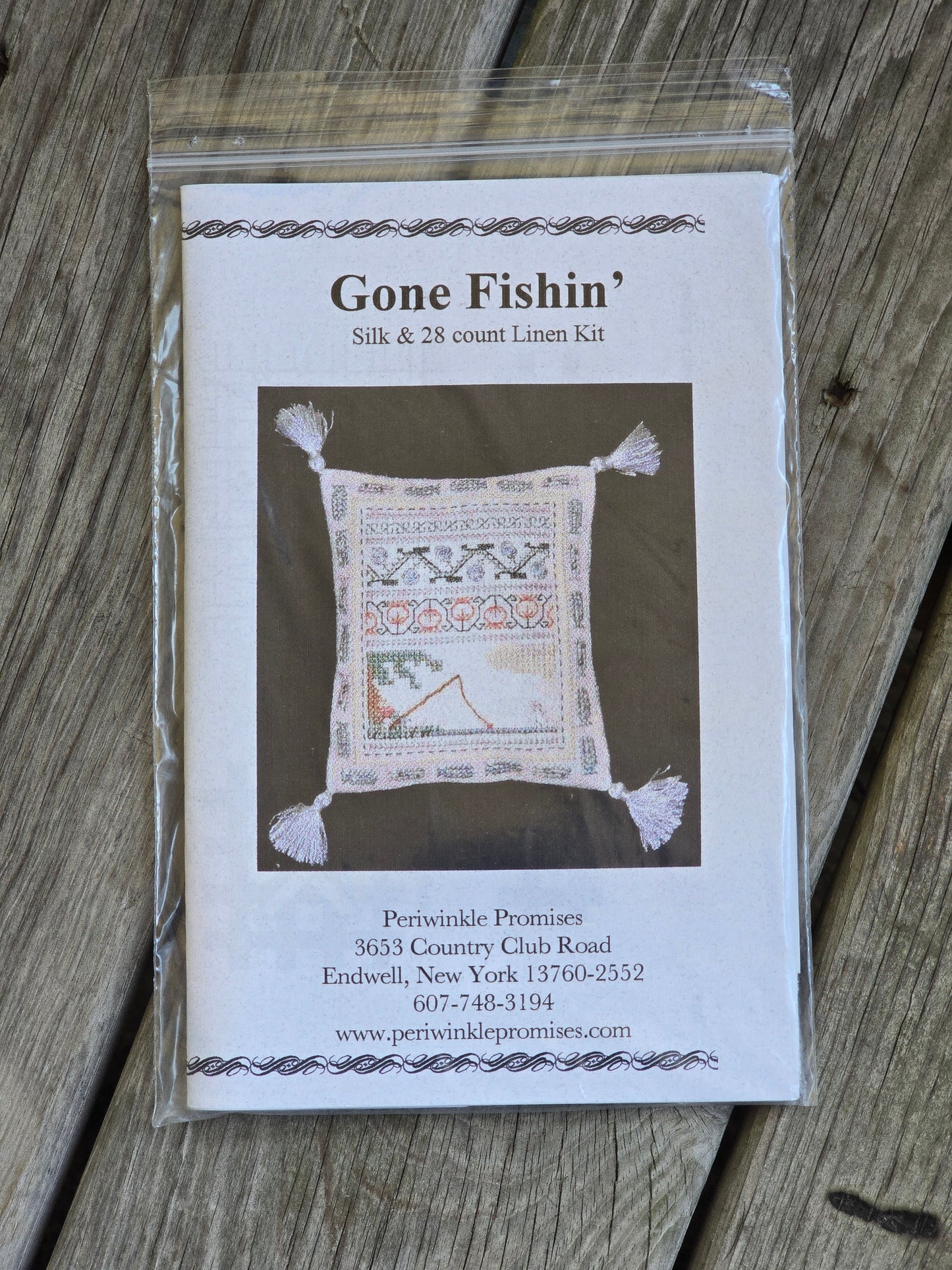 Periwinkle Promises - Gone Fishin' - Sampler Accents - Cross Stitch Kit