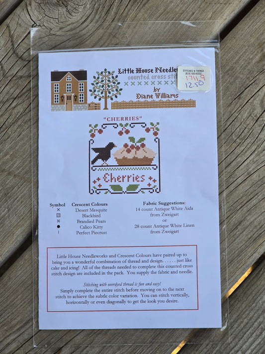 Little House Needleworks - Cherries - Cross Stitch Pattern