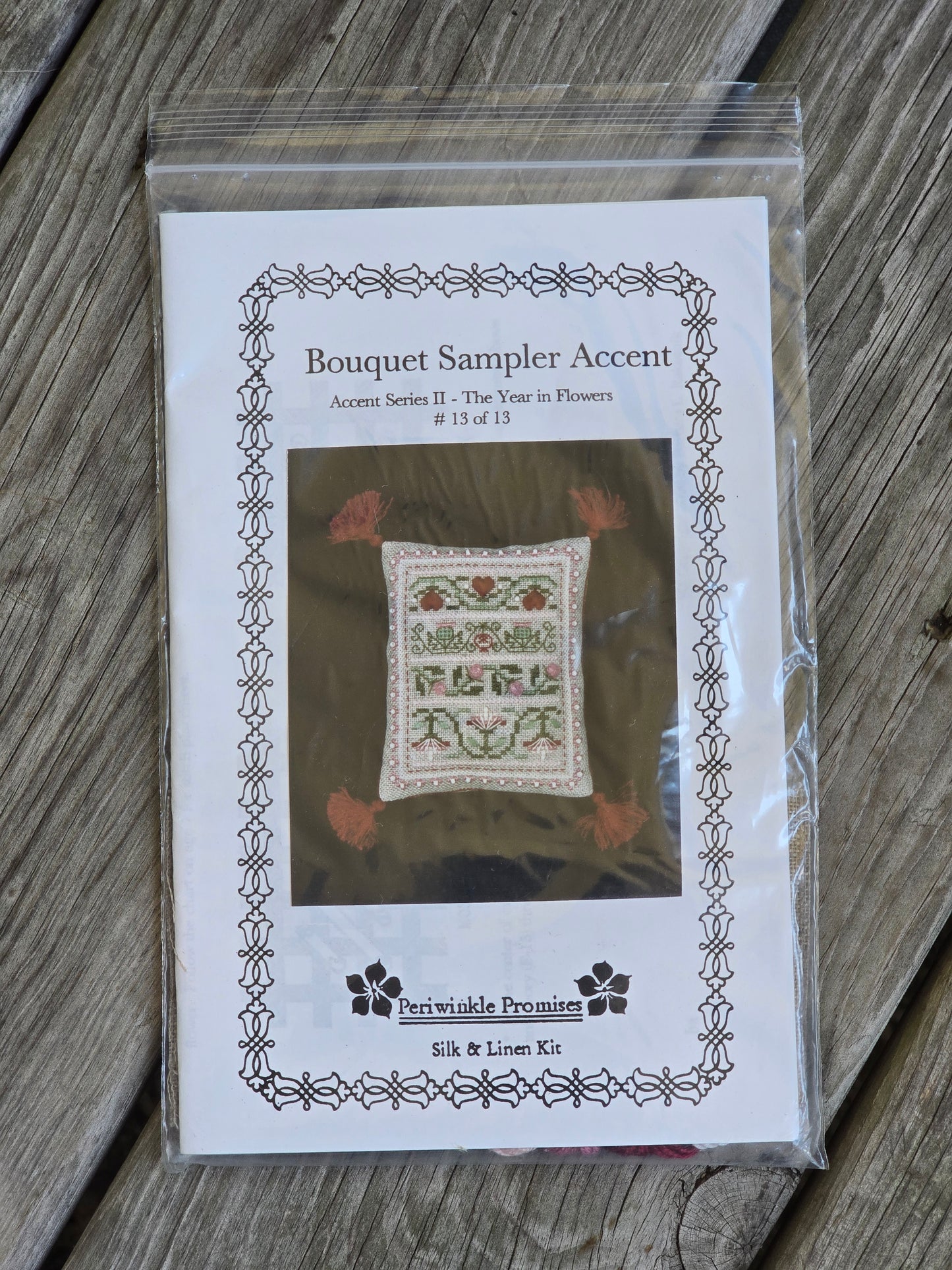 Periwinkle Promises - Bouquet Sampler Accent - Sampler Accents - Cross Stitch Kit