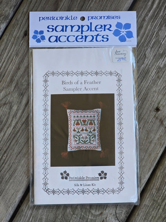 Periwinkle Promises - Birds of a Feather Sampler Accent - Sampler Accents - Cross Stitch Kit
