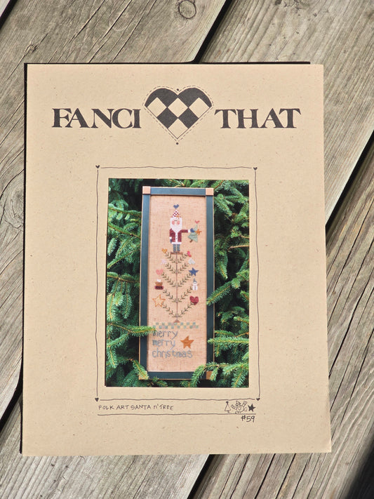 Fanci That - Folk Art Santa n' Tree - Cross Stitch Pattern