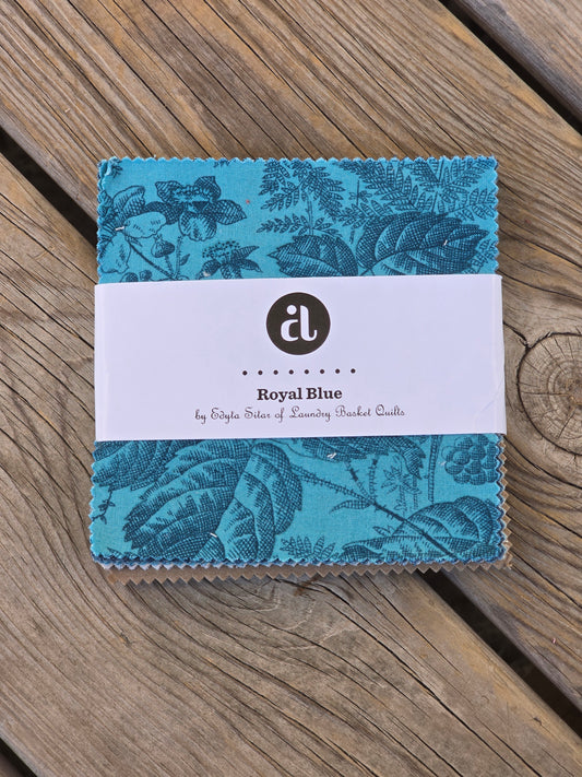 Andover Fabrics - Edyta Sitar - Royal Blue - Charm Pack