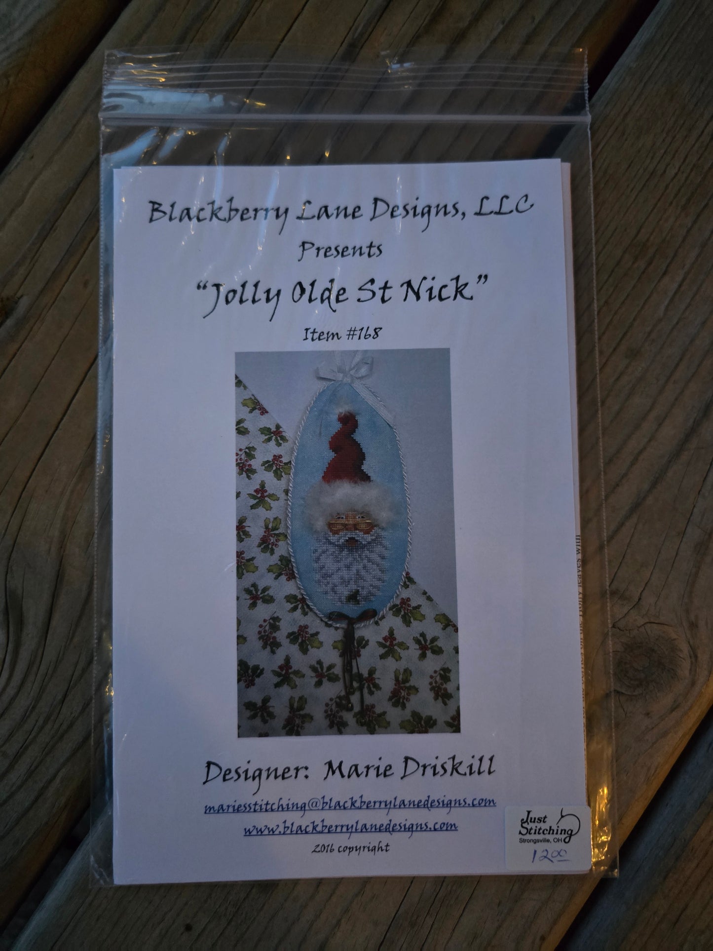 Blackberry Lane Designs, LLC - Jolly Olde St. Nick - Cross Stitch Pattern