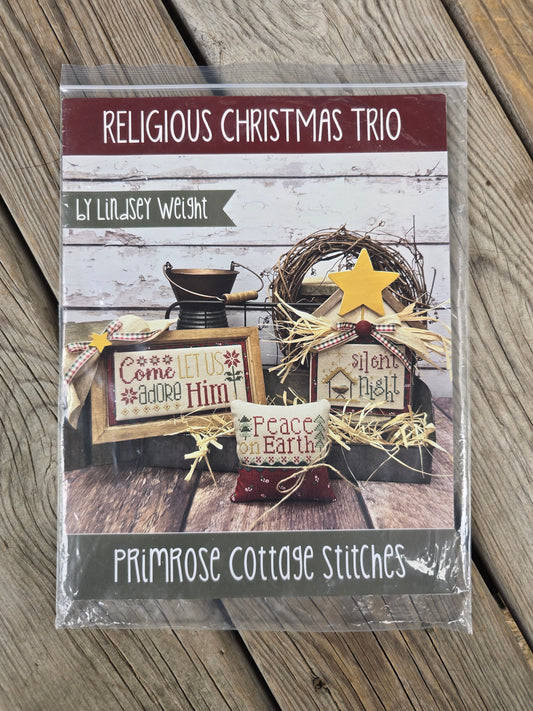 Primrose Cottage Stitches - Religious Christmas Trio - Cross Stitch Pattern