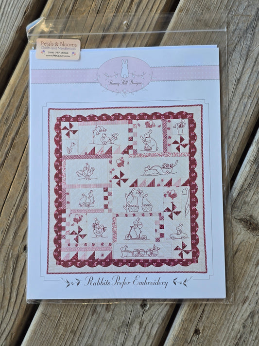 Bunny Hill Designs - Rabbits Prefer Embroidery - Quilt Pattern