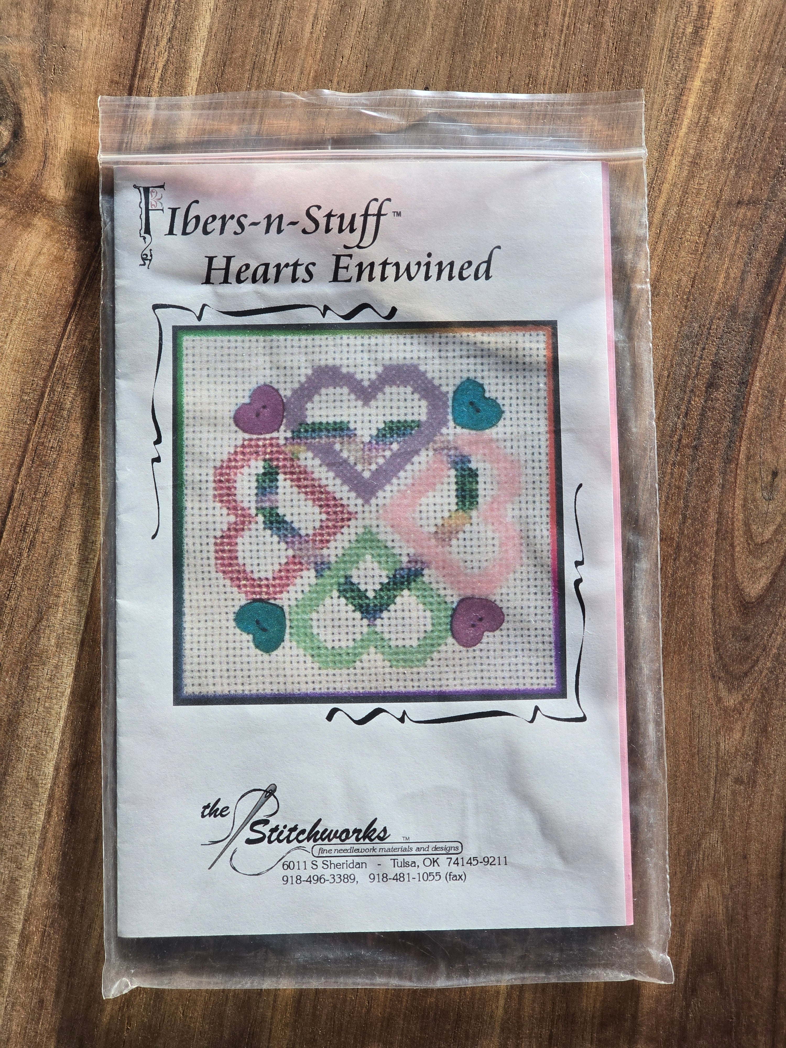 The Stitchworks - Fibers-n-Stuff - Hearts Entwined - Cross Stitch Kit ...