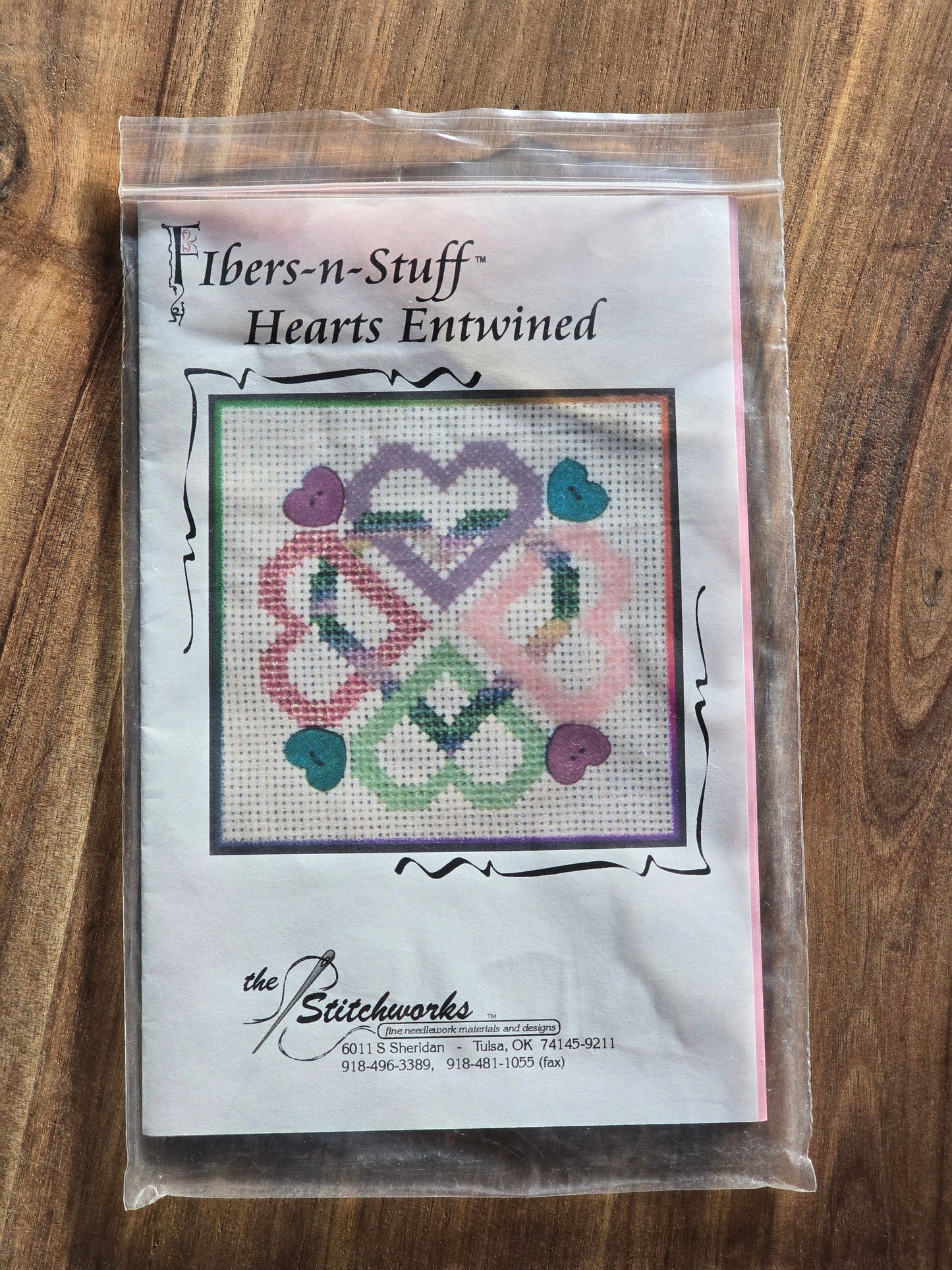 The Stitchworks - Fibers-n-Stuff - Hearts Entwined - Cross Stitch Kit