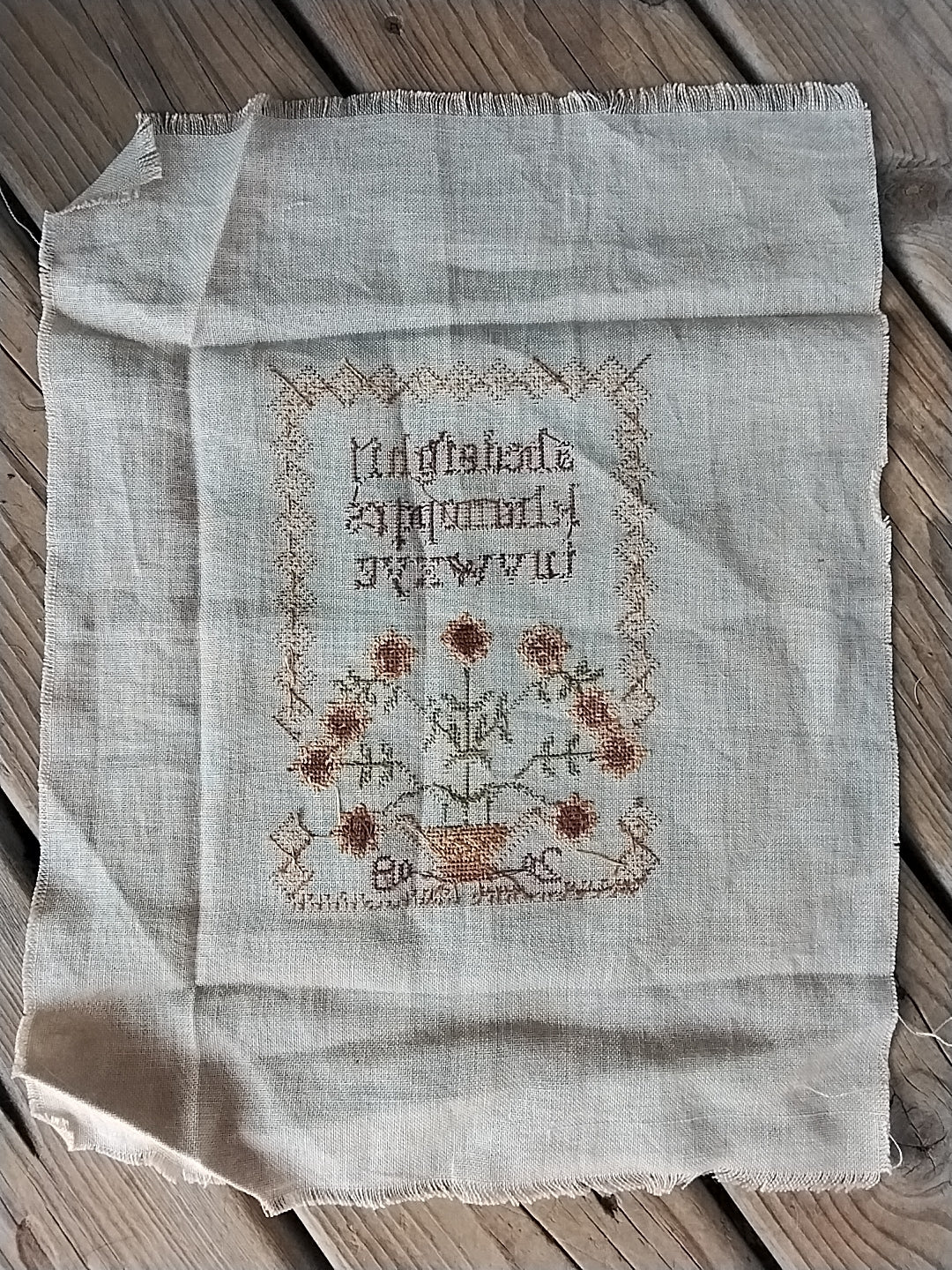 Blackbird Designs- Sunflower Charms - Completed Cross Stitch
