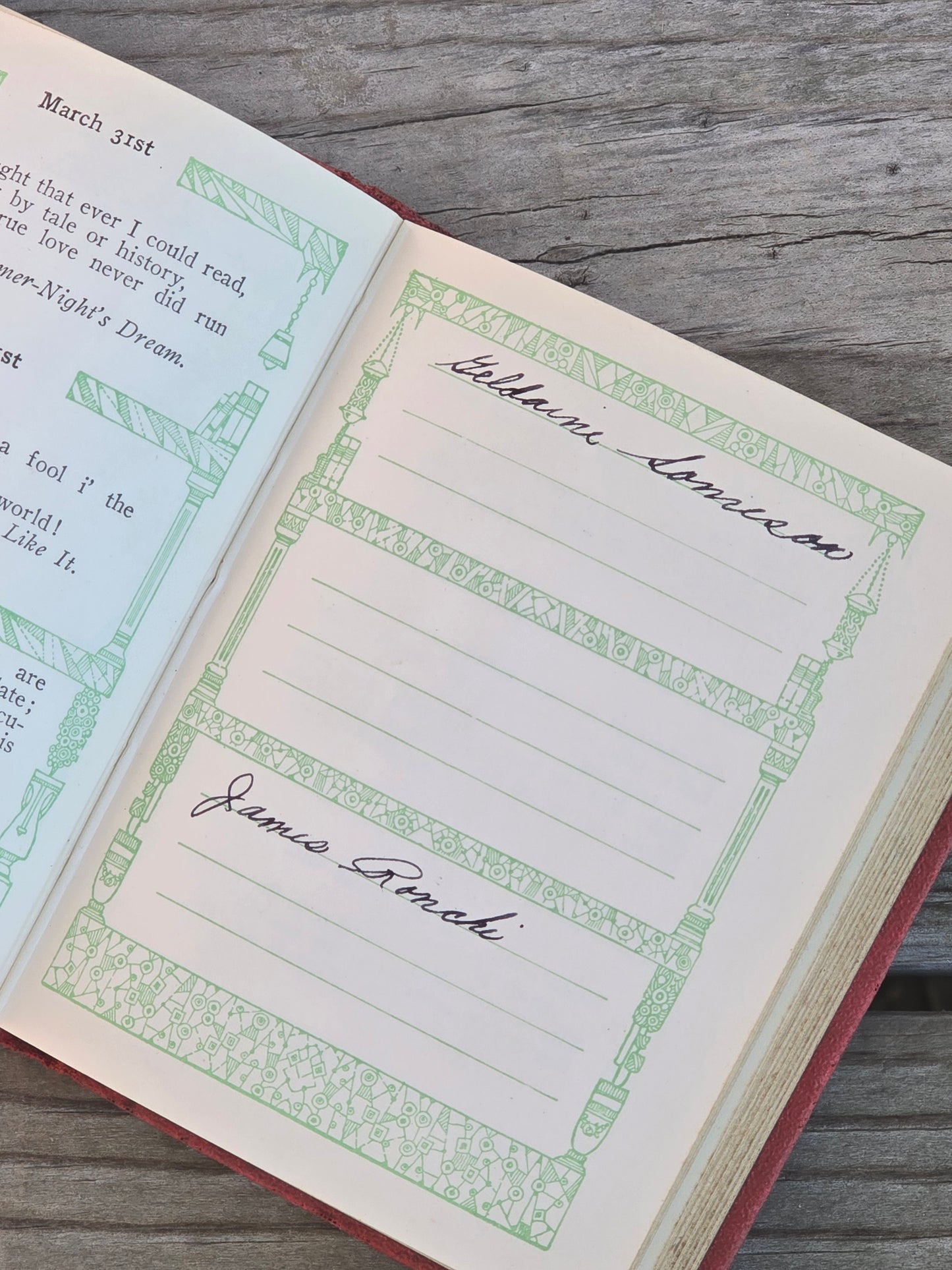 Shakespeare Birthday Book